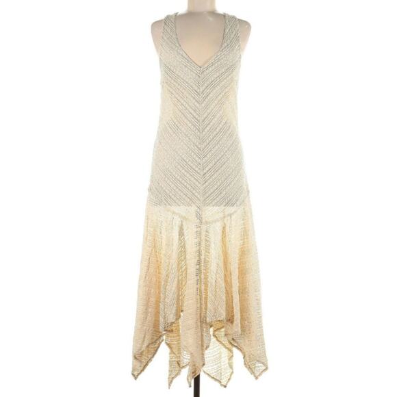 Free People Lila Ivory Asymmetrical Slip Dress - Picture 1 of 8